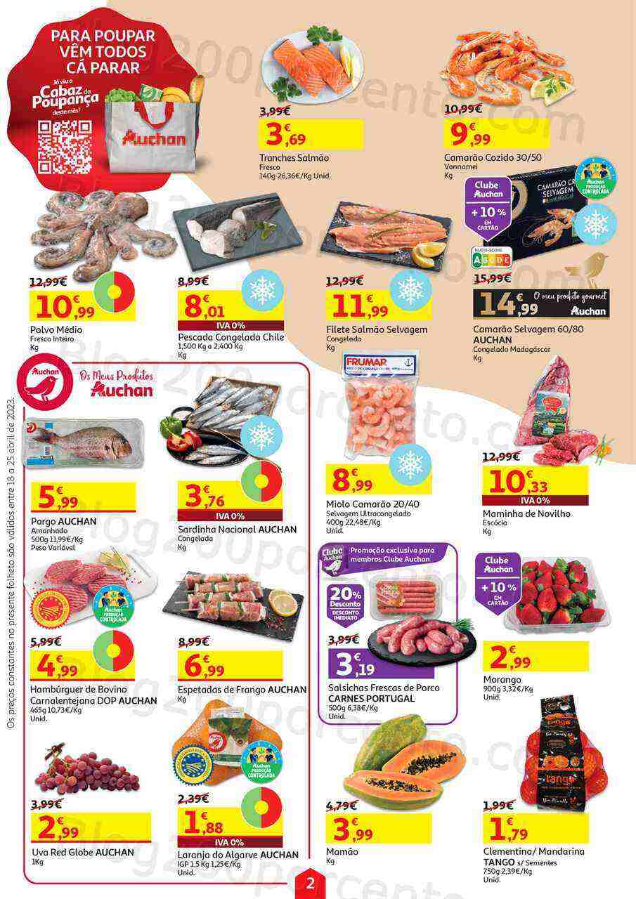 Antevisão Folheto AUCHAN Promoções de 18 a 25 abril