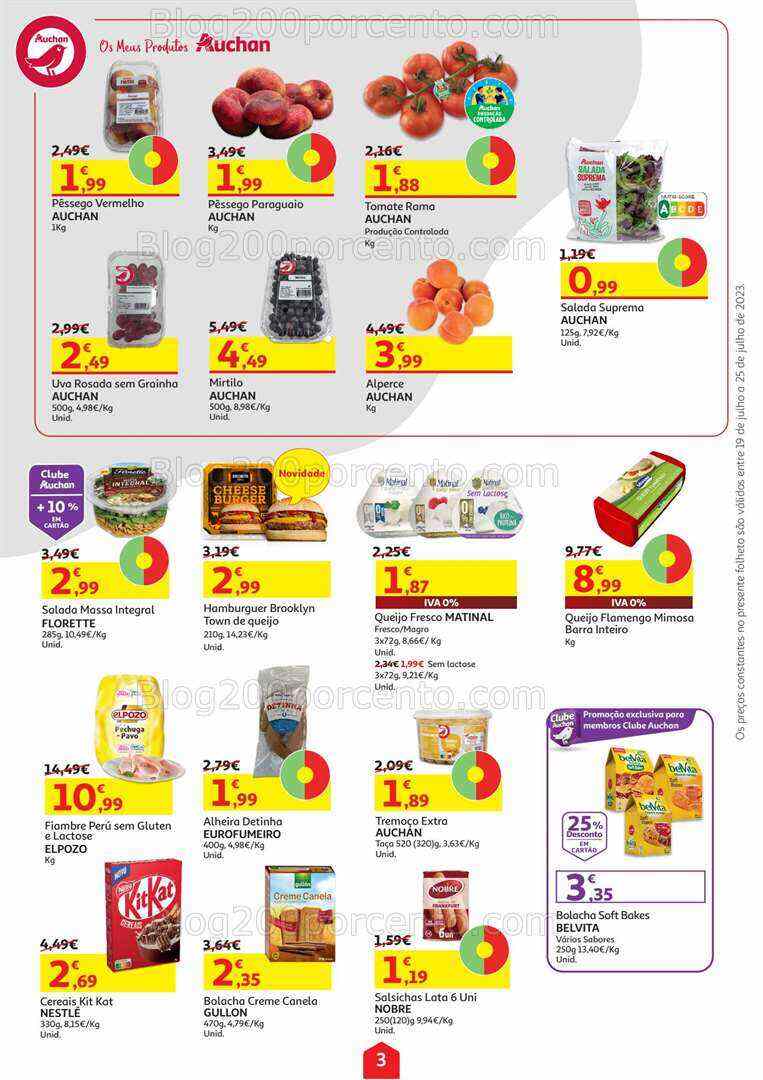 Antevisão Folheto AUCHAN Promoções de 19 a 25 julho