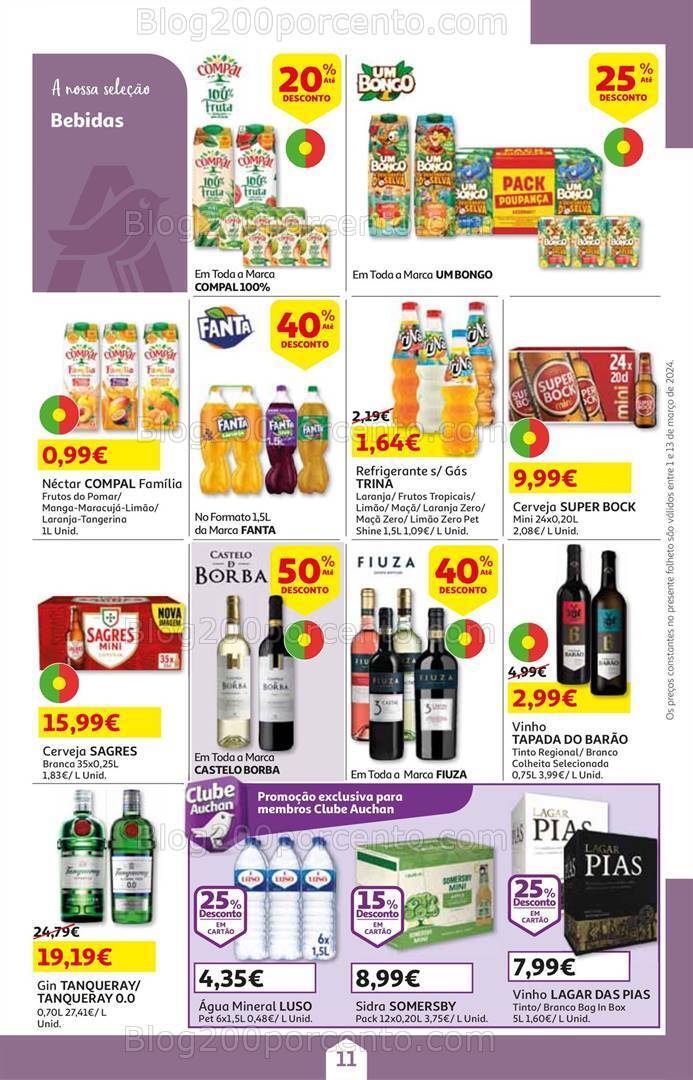 Antevisão Folheto AUCHAN Promoções de 1 a 13 março