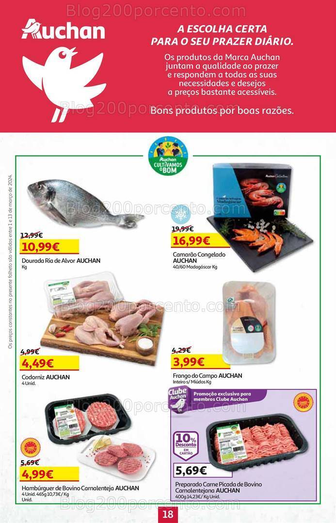 Antevisão Folheto AUCHAN Promoções de 1 a 13 março