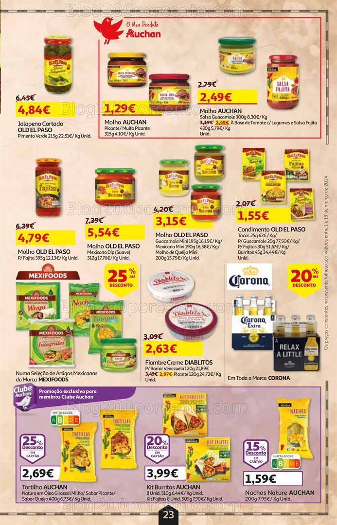 Antevisão Folheto AUCHAN Promoções de 1 a 13 março