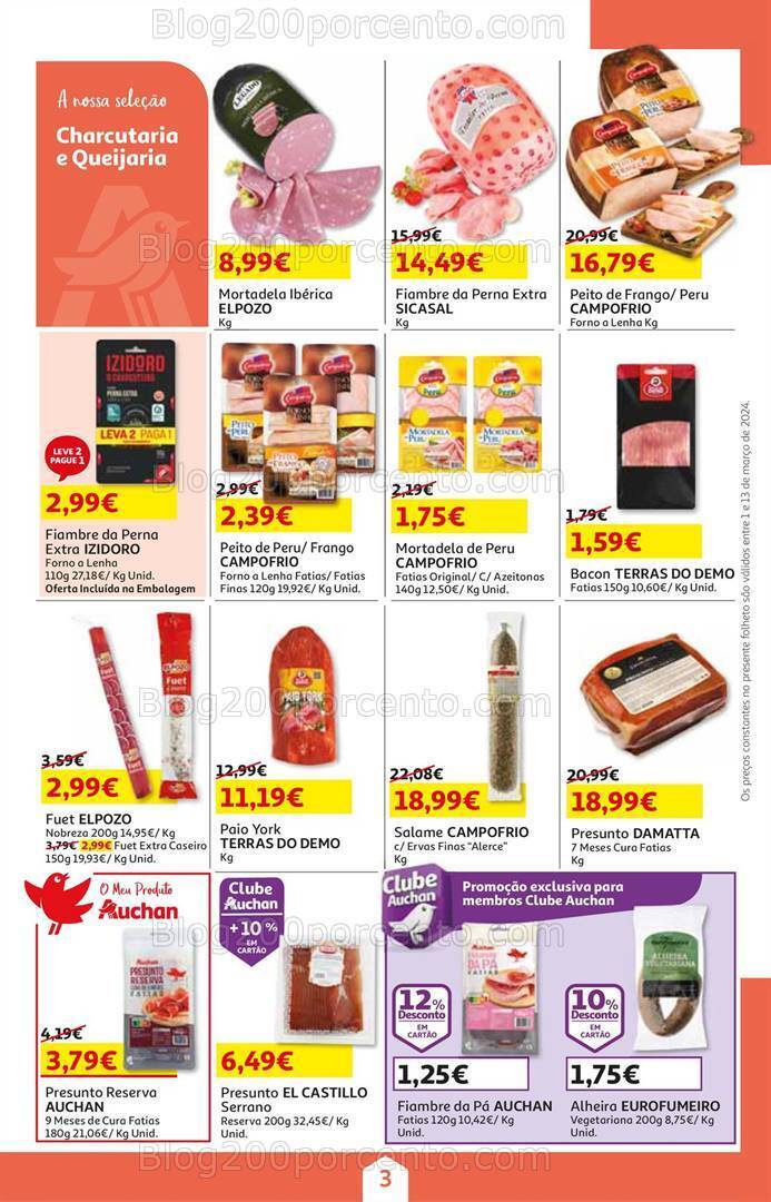 Antevisão Folheto AUCHAN Promoções de 1 a 13 março