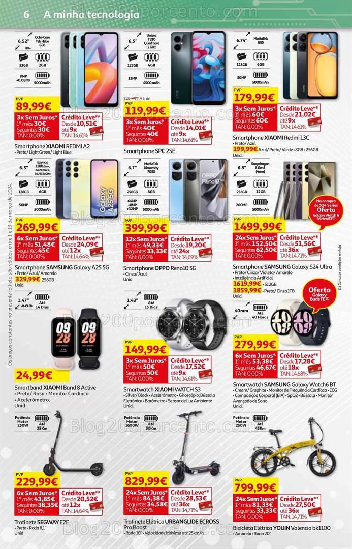 Antevisão Folheto AUCHAN Tecnologia Promoções de 1 a 13 março