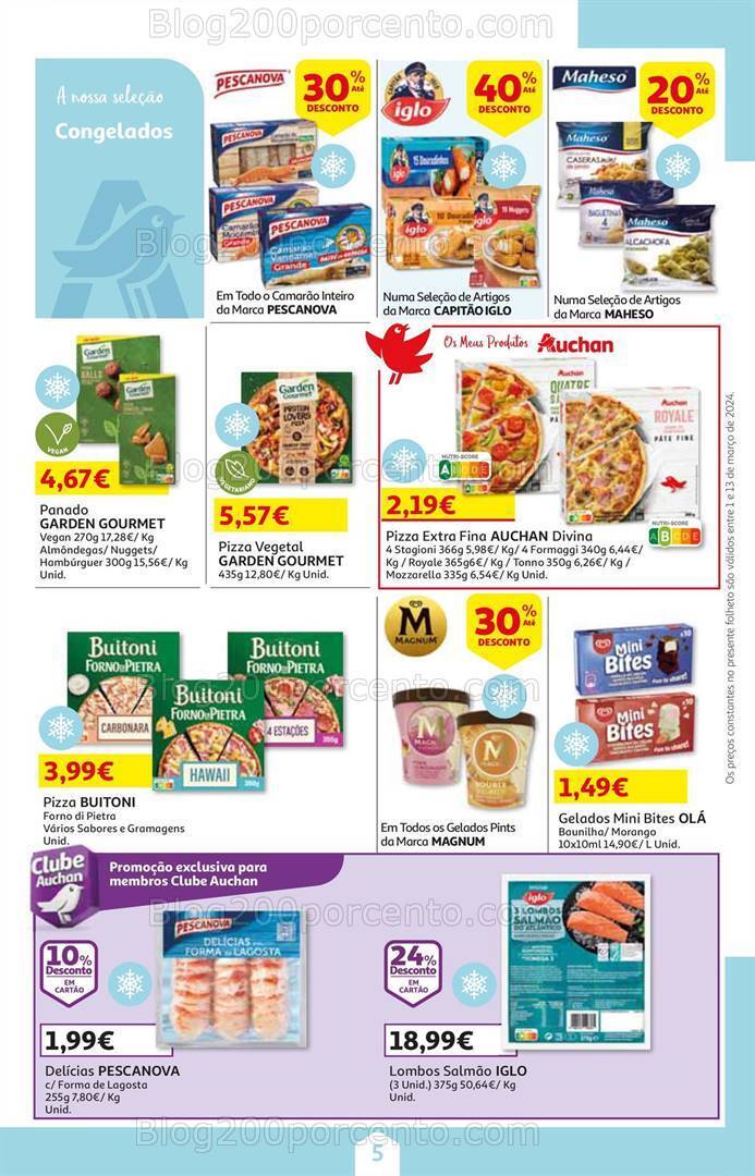 Antevisão Folheto AUCHAN Promoções de 1 a 13 março