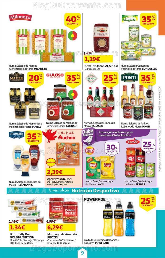 Antevisão Folheto AUCHAN Promoções de 1 a 13 março