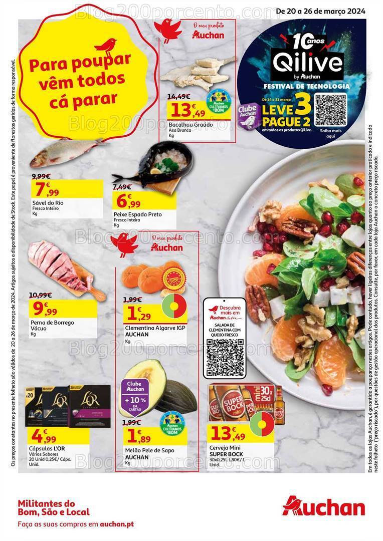 Antevisão Folheto AUCHAN Promoções de 20 a 26 março
