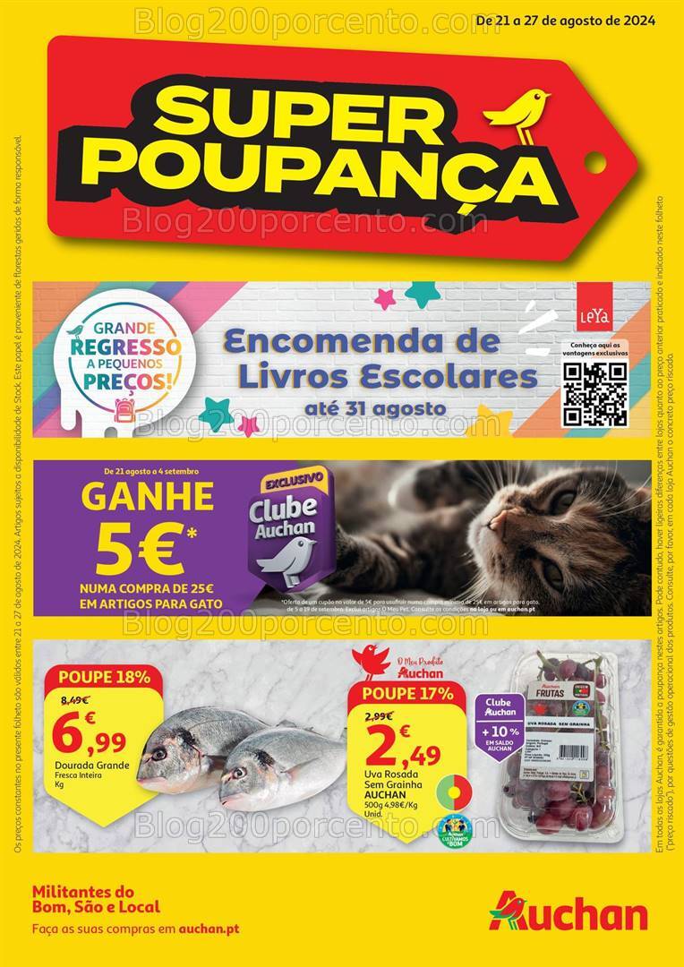 Antevisão Folheto AUCHAN Promoções de 21 a 27 agosto