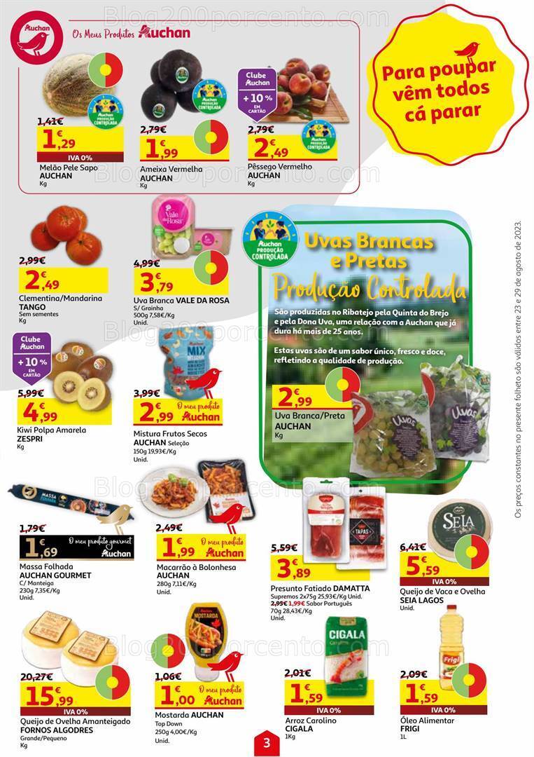 Antevisão Folheto AUCHAN Promoções de 23 a 29 agosto