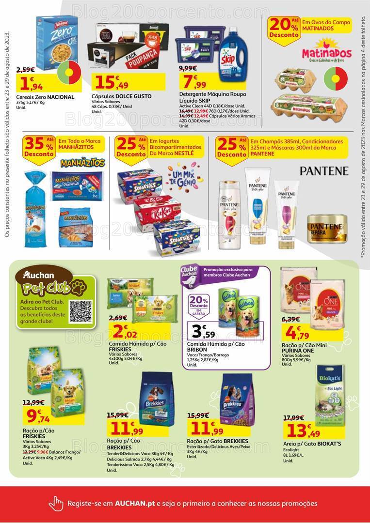 Antevisão Folheto AUCHAN Promoções de 23 a 29 agosto