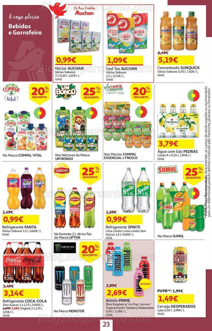 Antevisão Folheto AUCHAN Promoções de 23 julho a 5 agosto