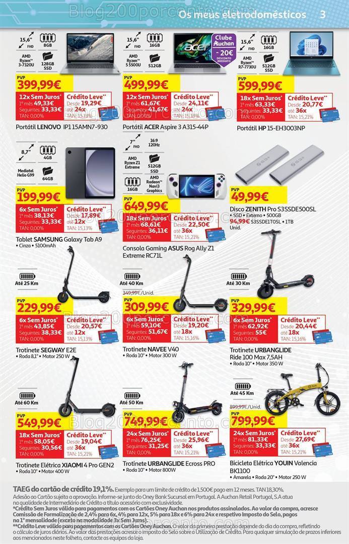 Antevisão Folheto AUCHAN Tecnologia Promoções de 23 julho a 5 agosto