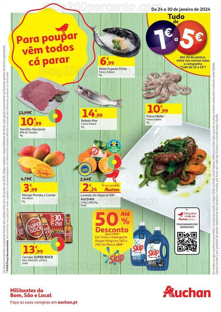 Antevisão Folheto AUCHAN Promoções de 24 a 30 janeiro