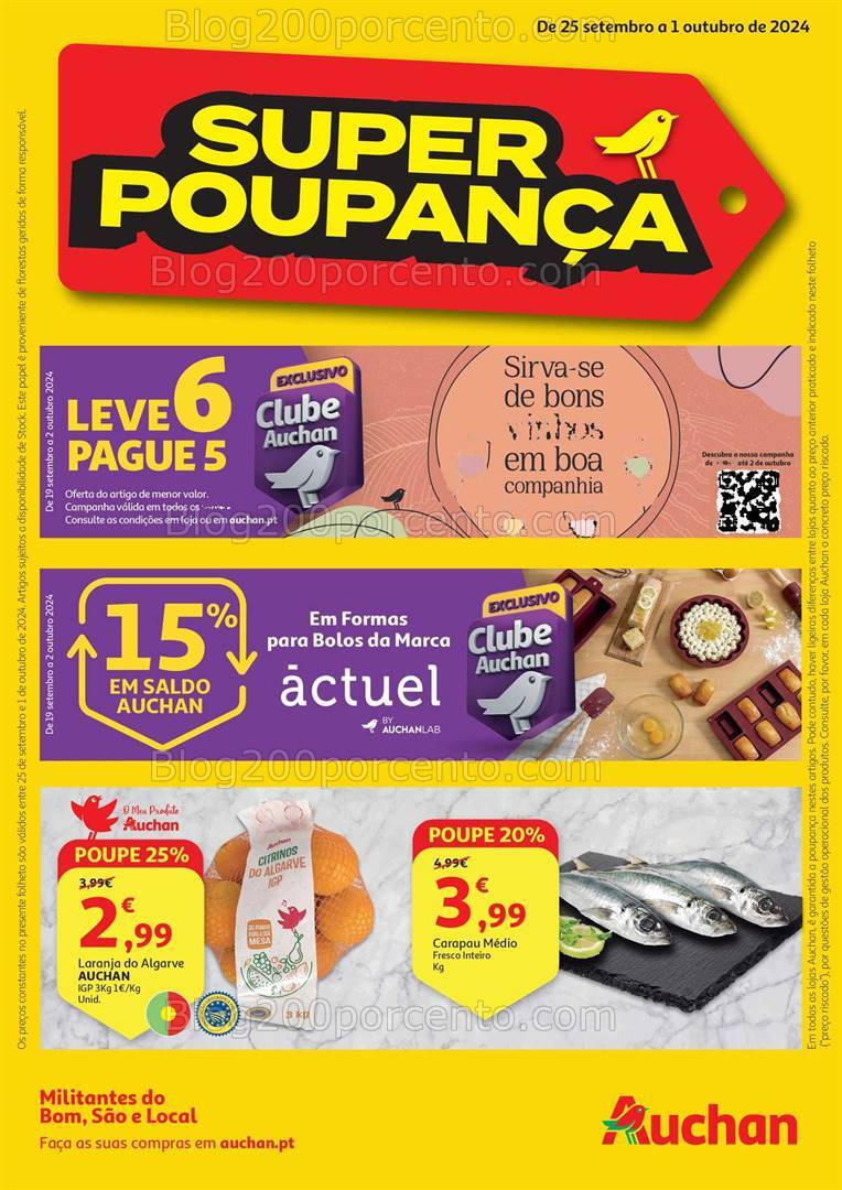 Antevisão Folheto AUCHAN Promoções de 25 setembro a 1 outubro