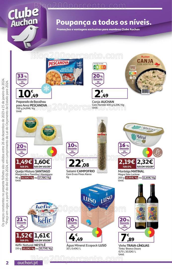 Antevisão Folheto AUCHAN Promoções de 26 dezembro a 15 janeiro