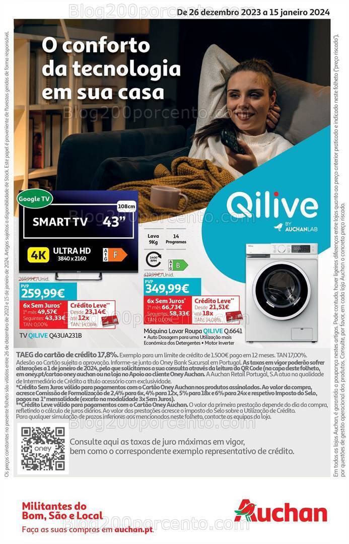 Antevisão Folheto AUCHAN Tecnologia Promoções de 26 dezembro a 15 janeiro