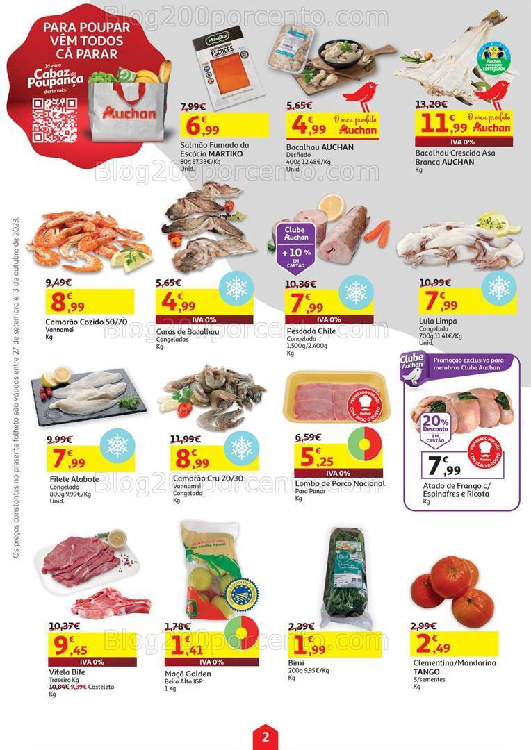 Antevisão Folheto AUCHAN Promoções de 27 setembro a 3 outubro