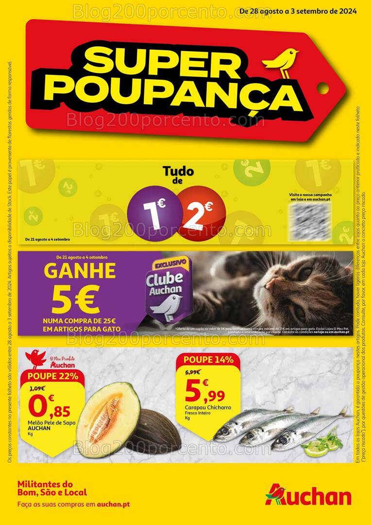 Antevisão Folheto AUCHAN Promoções de 28 agosto a 3 setembro