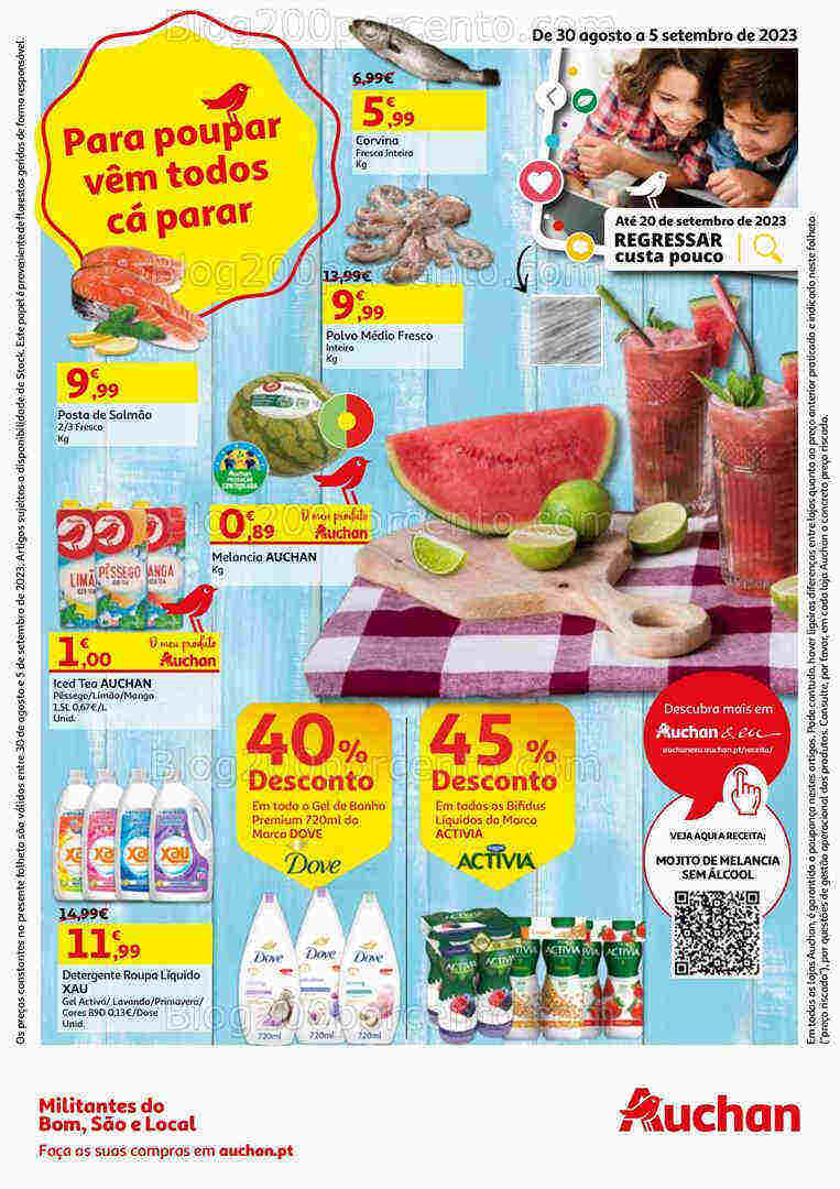 Antevisão Folheto AUCHAN Promoções de 30 agosto a 6 setembro