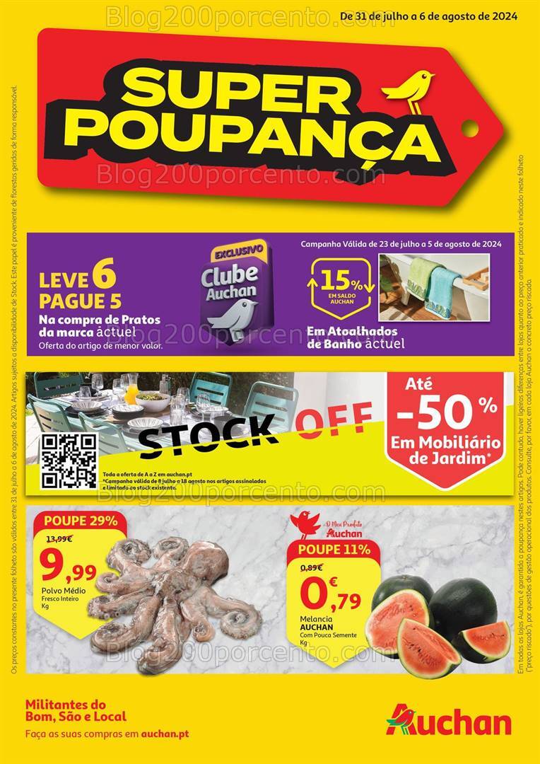 Antevisão Folheto AUCHAN Promoções de 31 julho a 6 agosto