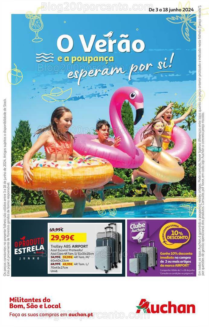 Antevisão Folheto AUCHAN Verão Promoções de 3 a 18 junho