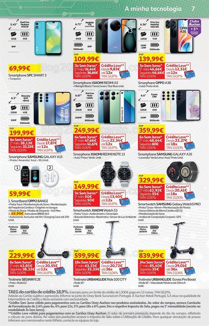 Antevisão Folheto AUCHAN Tecnologia Promoções de 3 a 20 maio