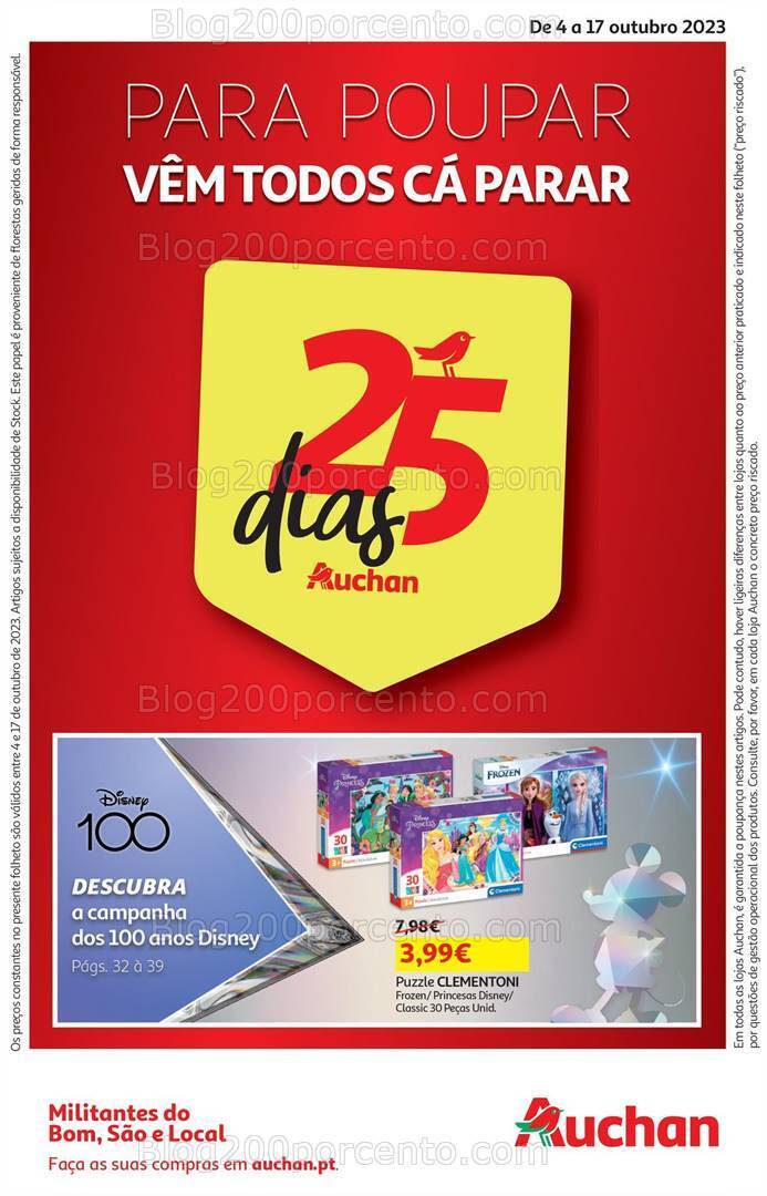 Antevisão Folheto AUCHAN 25 Dias Promoções de 4 a 17 outubro