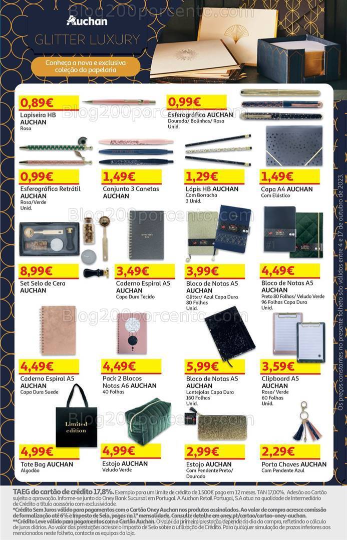 Antevisão Folheto AUCHAN Bazar Promoções de 4 a 17 outubro