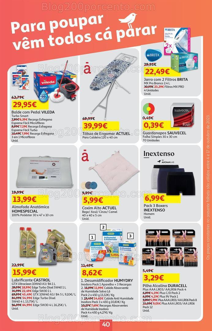 Antevisão Folheto AUCHAN Bazar Promoções de 4 a 17 outubro