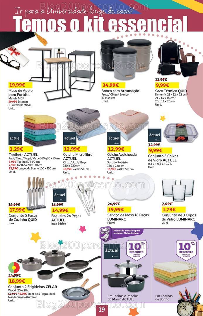 Antevisão Folheto AUCHAN Bazar Promoções de 5 a 18 setembro