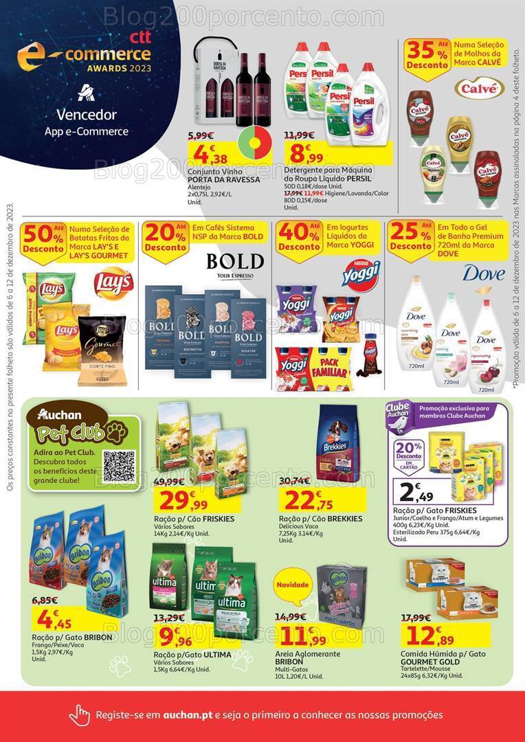 Antevisão Folheto AUCHAN Promoções de 6 a 12 dezembro