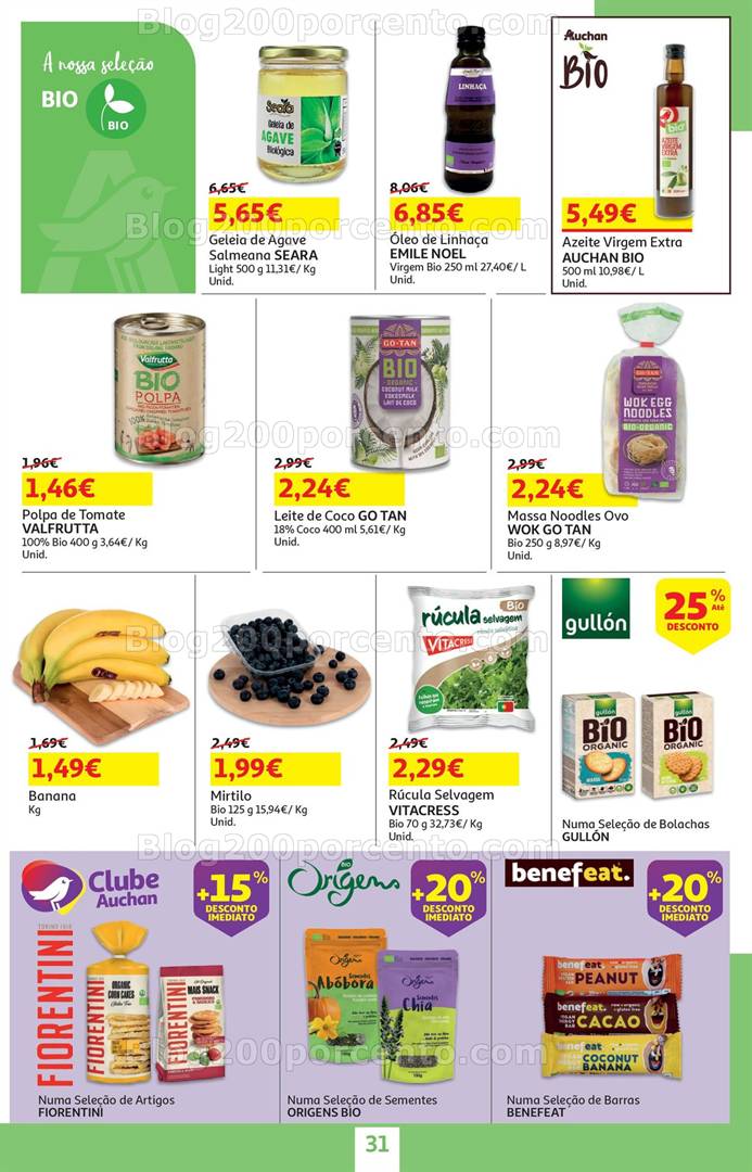 Antevisão Folheto AUCHAN Vida Saudável Promoções de 7 a 21 maio alimentação saudável