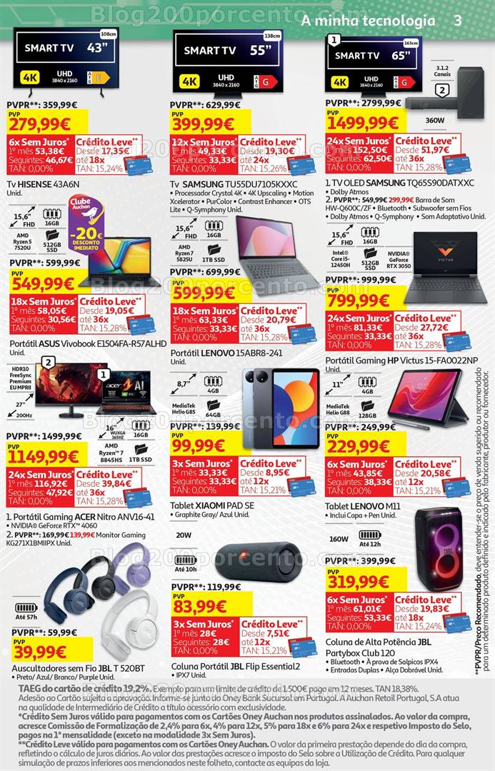 Antevisão Folheto AUCHAN Promoções de 7 a 21 maio tecnologia