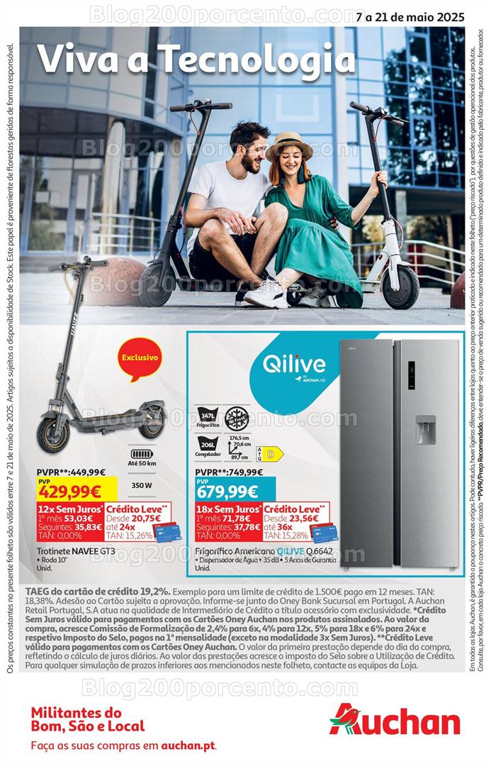 Antevisão Folheto AUCHAN Promoções de 7 a 21 maio tecnologia