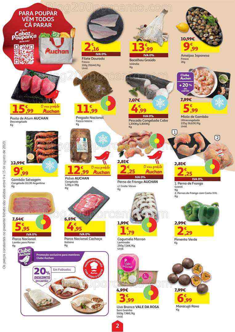 Antevisão Folheto AUCHAN Promoções de 9 a 15 agosto