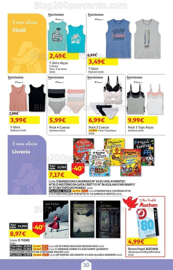 Antevisão Folheto AUCHAN Bazar Promoções de 9 a 22 julho