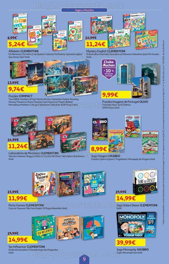 Antevisão Folheto AUCHAN Bazar Promoções de 9 a 22 julho