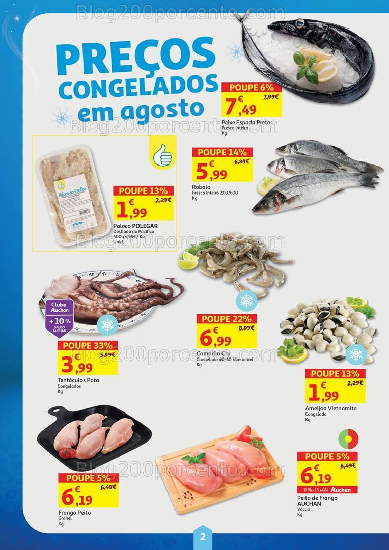 Antevisão Folheto AUCHAN Preços Congelados Promoções de 1 a 31 agosto
