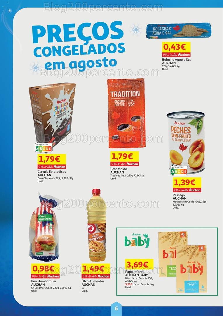 Antevisão Folheto AUCHAN Preços Congelados Promoções de 1 a 31 agosto