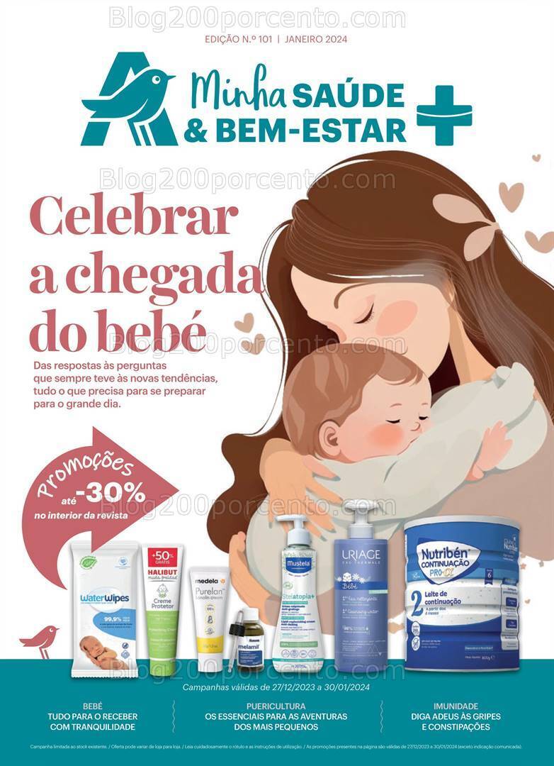 Antevisão Folheto AUCHAN Saúde e Bem Estar Bebé Promoções de 27 dezembro a 30 janeiro