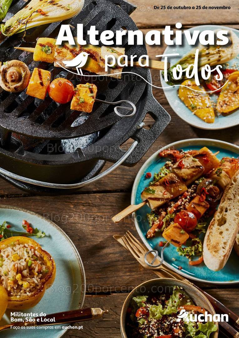 Antevisão Folheto AUCHAN Alimentação Alternativa Promoções de 25 outubro a 25 novembro
