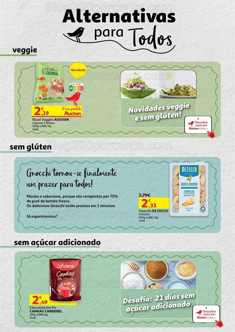Antevisão Folheto AUCHAN Alimentação Alternativa Promoções de 25 outubro a 25 novembro