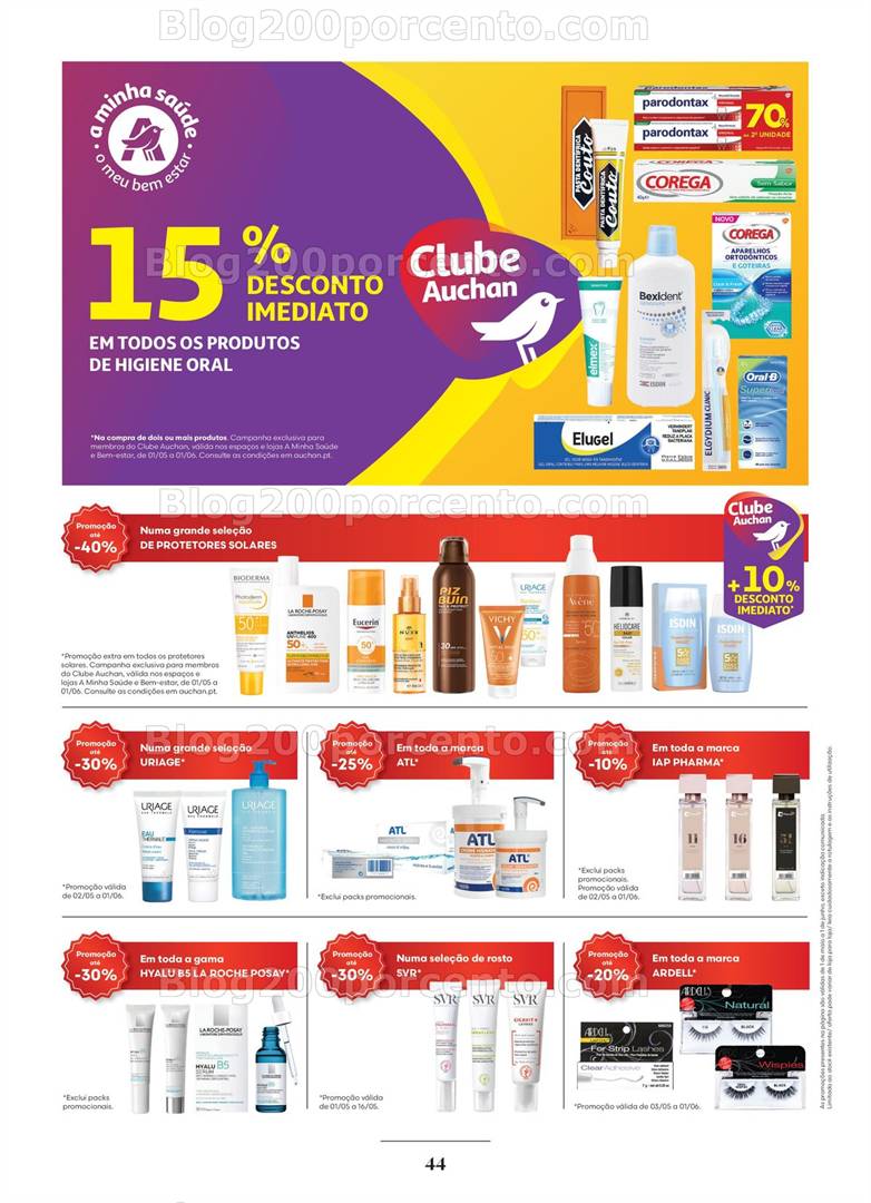 Antevisão Folheto AUCHAN Saúde e Bem-Estar Promoções de 1 de maio a 1 de junho