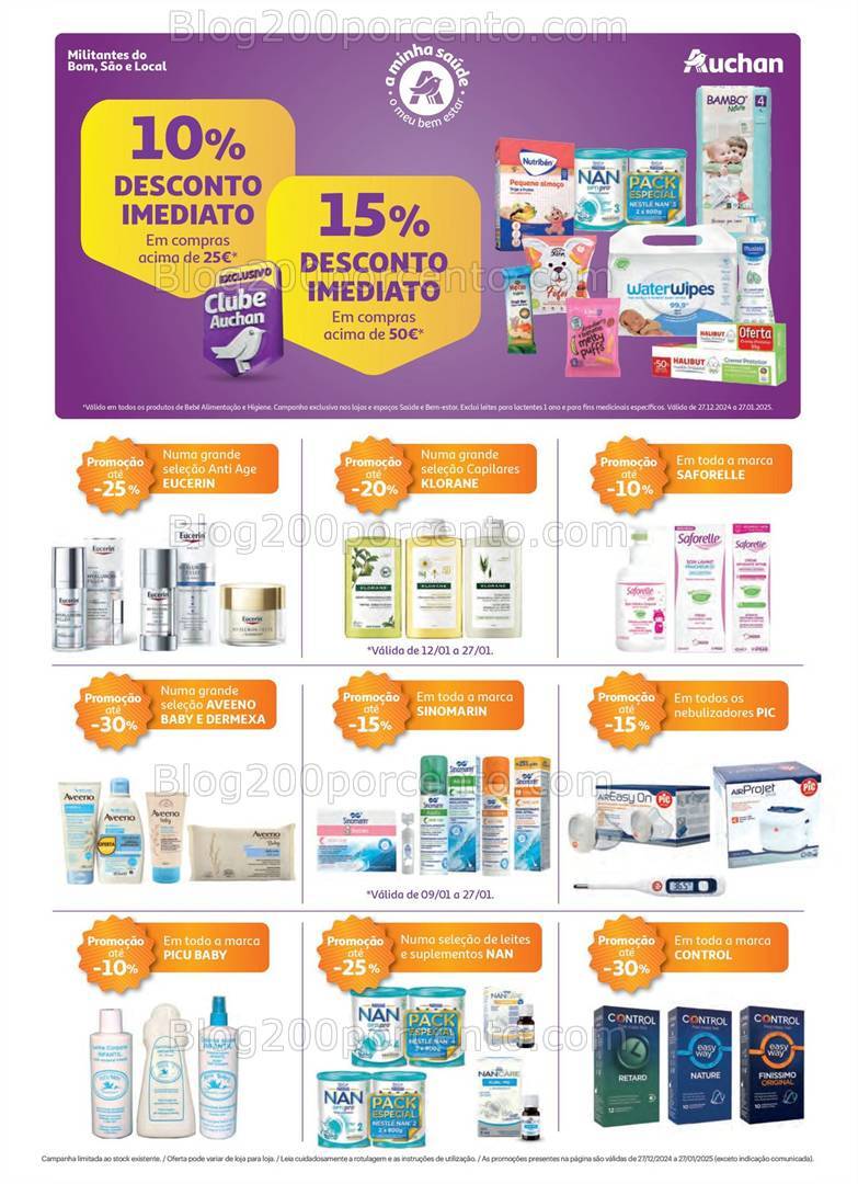 Antevisão Folheto AUCHAN Saúde e Bem-Estar Bebé Promoções de 27 dezembro a 27 janeiro