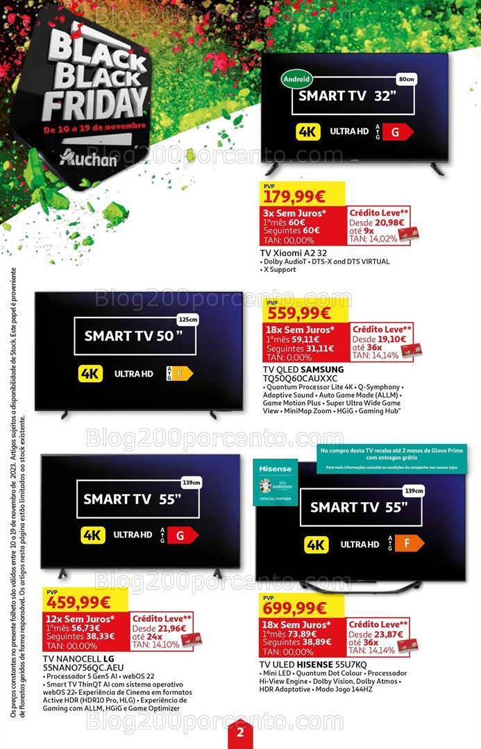 Antevisão Folheto AUCHAN Black Friday Promoções de 10 a 19 novembro