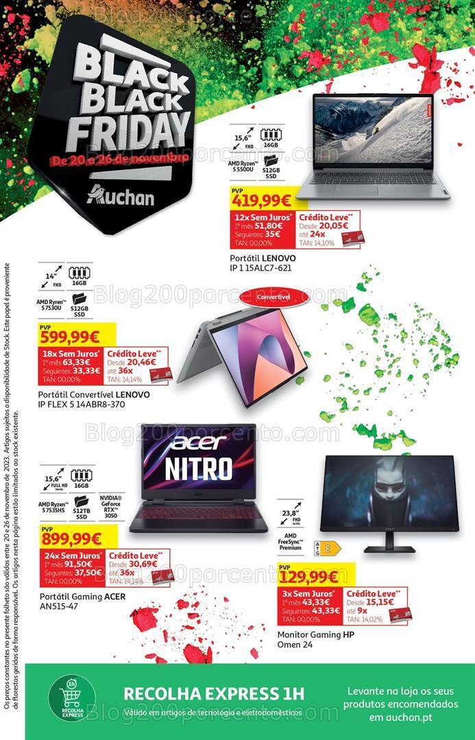 Antevisão Folheto AUCHAN Black Friday Promoções de 20 a 26 novembro