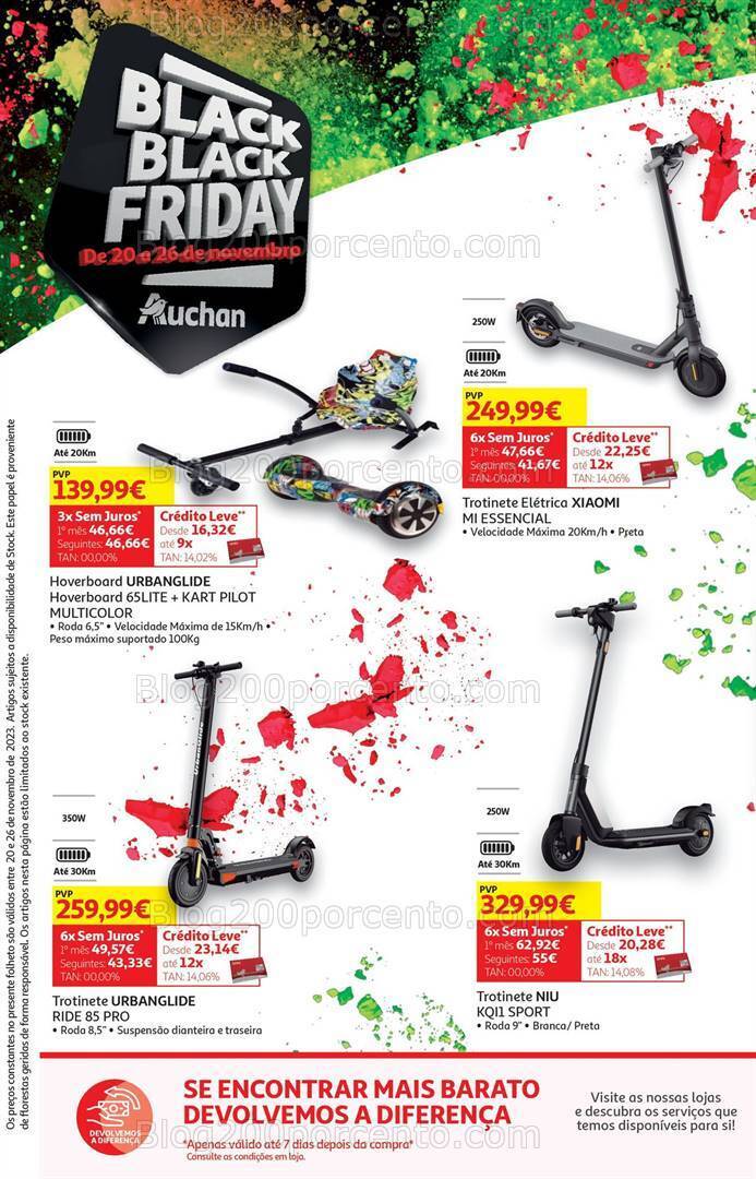 Antevisão Folheto AUCHAN Black Friday Promoções de 20 a 26 novembro
