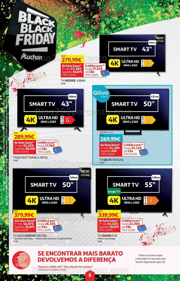 Antevisão Folheto AUCHAN Black Friday Promoções de 30 outubro a 11 novembro