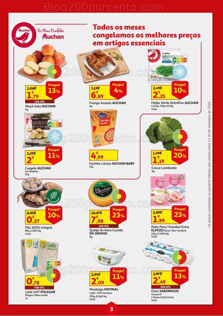 Antevisão Folheto AUCHAN Cabaz Poupança Promoções de 1 a 30 setembro