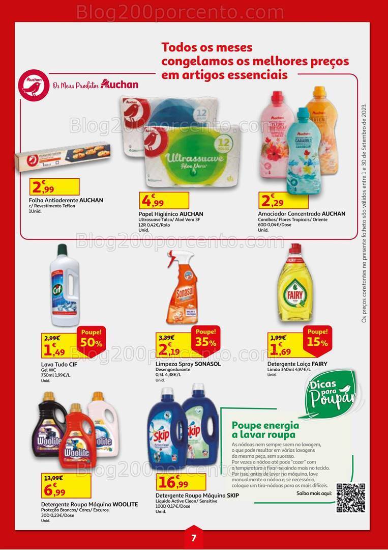 Antevisão Folheto AUCHAN Cabaz Poupança Promoções de 1 a 30 setembro