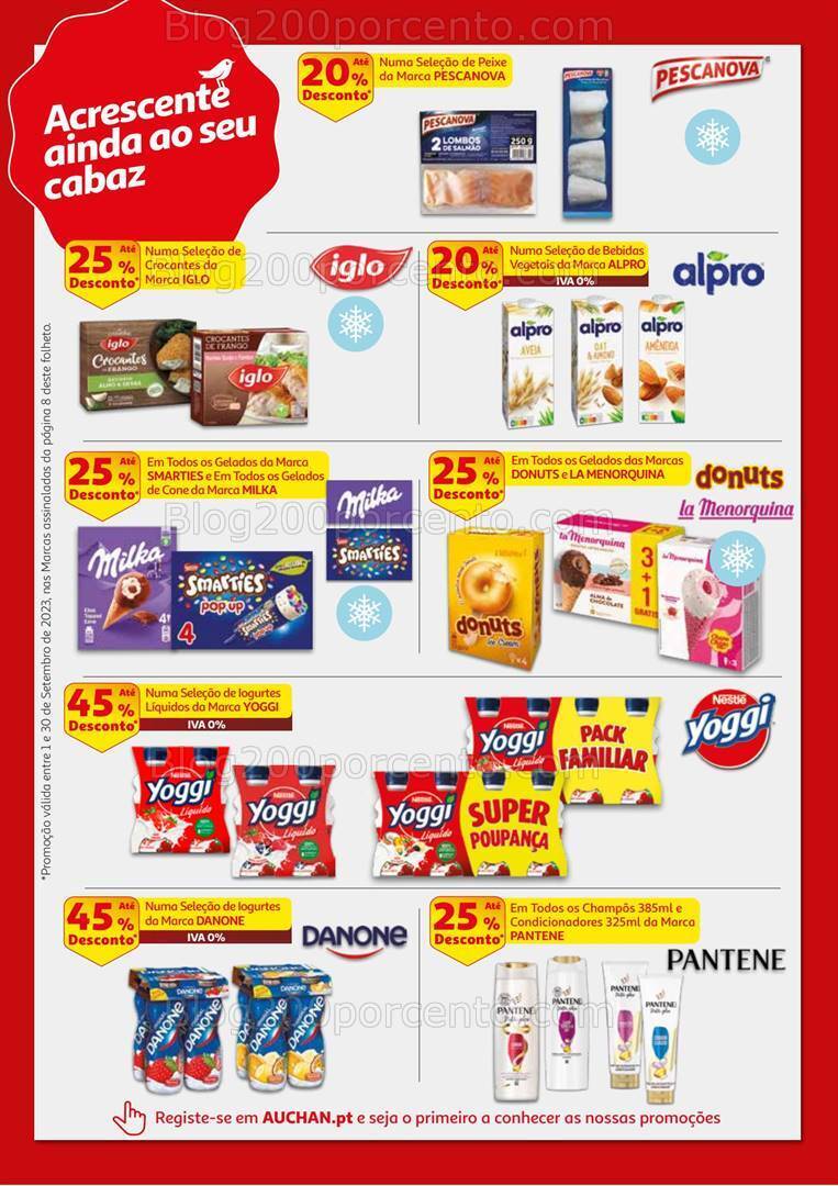 Antevisão Folheto AUCHAN Cabaz Poupança Promoções de 1 a 30 setembro